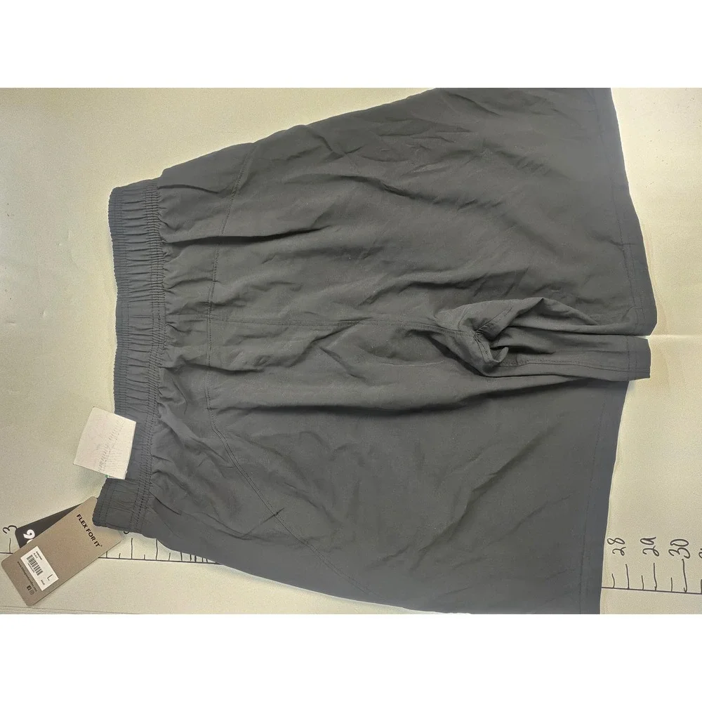 90 Degree by Reflex Mens Cooldown Shorts Black Large Secure Zip Pocket NEW